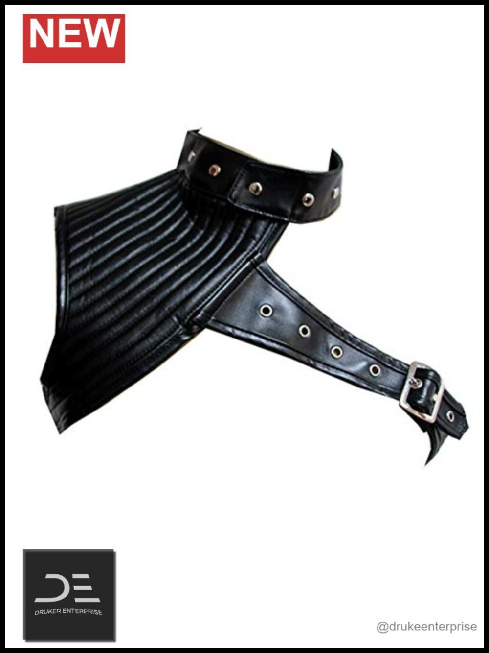 Faux Leather Steampunk Shoulder Shrug Jacket Armor Adjustable for Costume Party